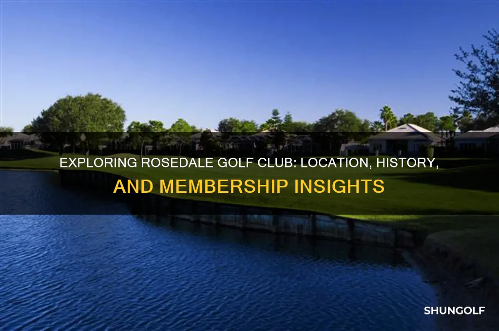 is the rosedale golf club in rosedale to