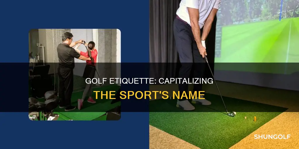 is the sport of golf capitalized