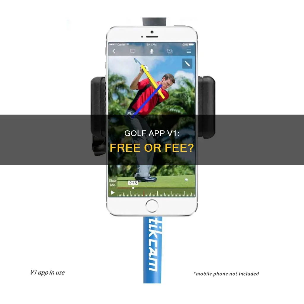 is the v1 golf app free