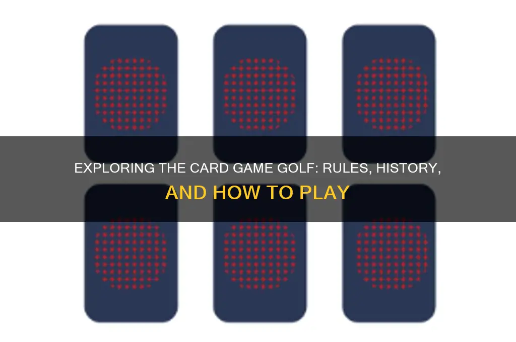 is there a card game called golf