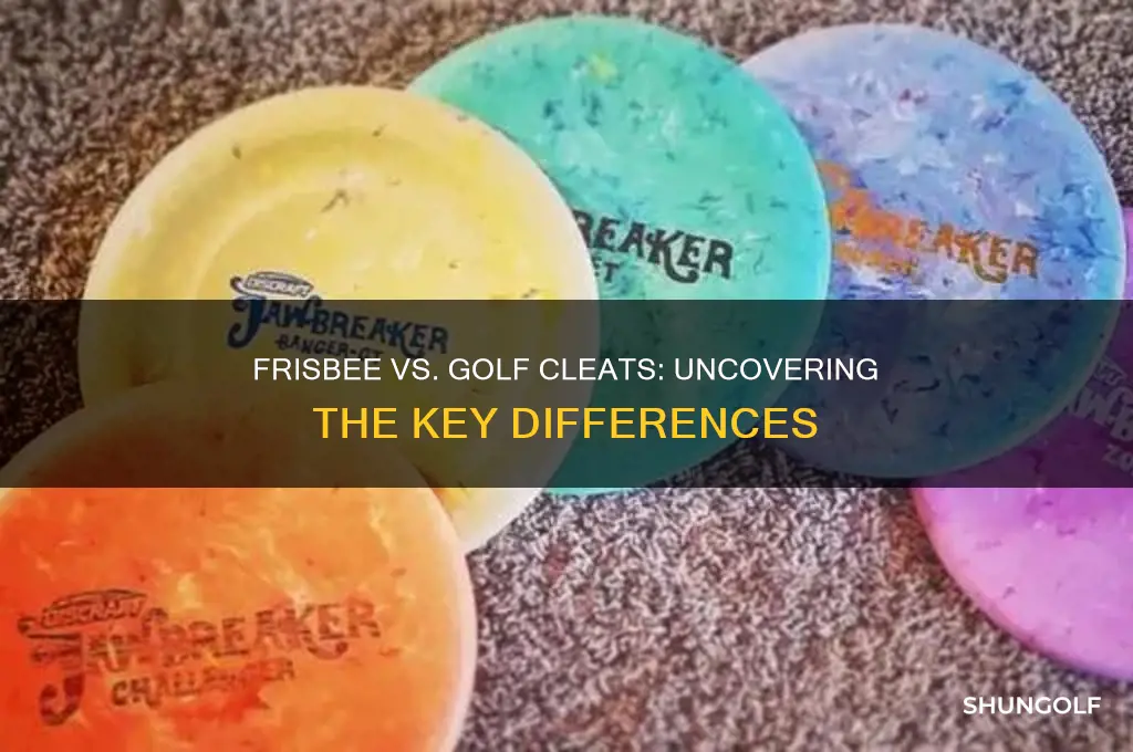 is there a difference between frisbee cleats and golf cleats