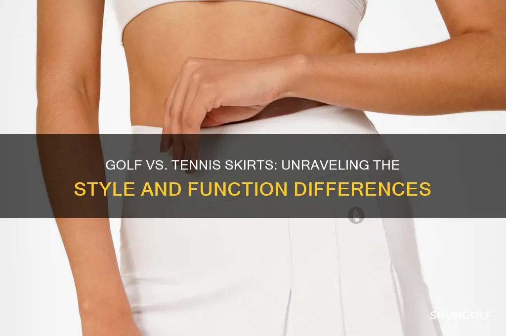 is there a difference between golf and tennis skirts