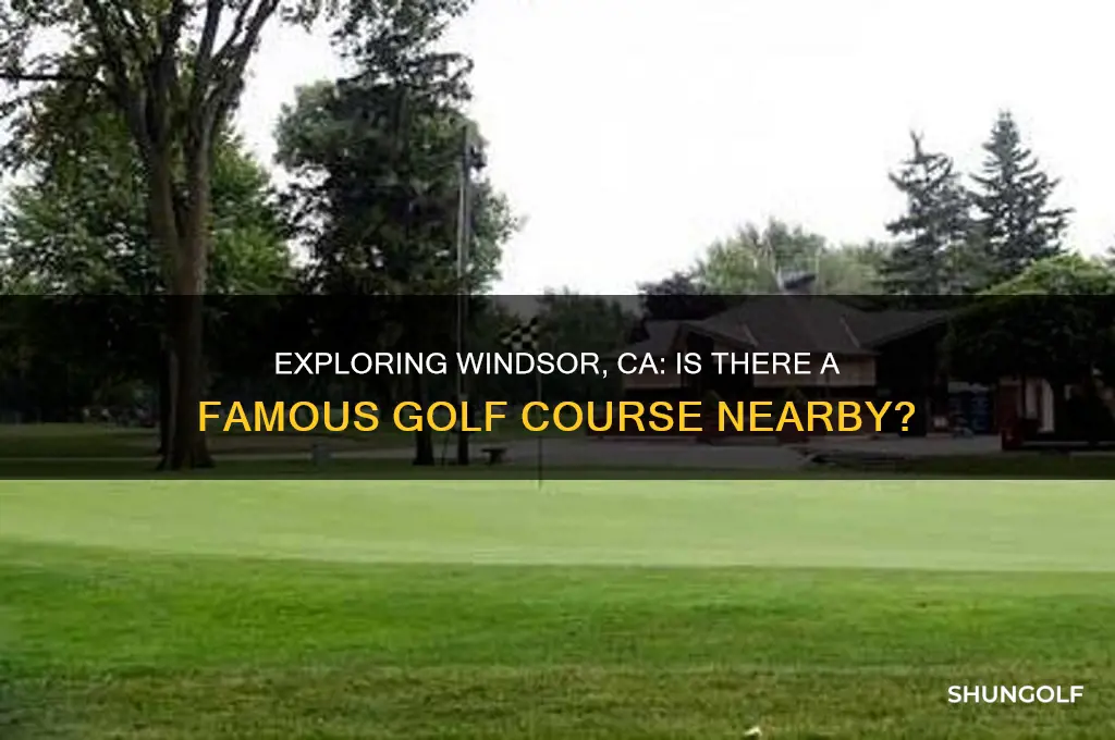 is there a famous golf course in windsor ca