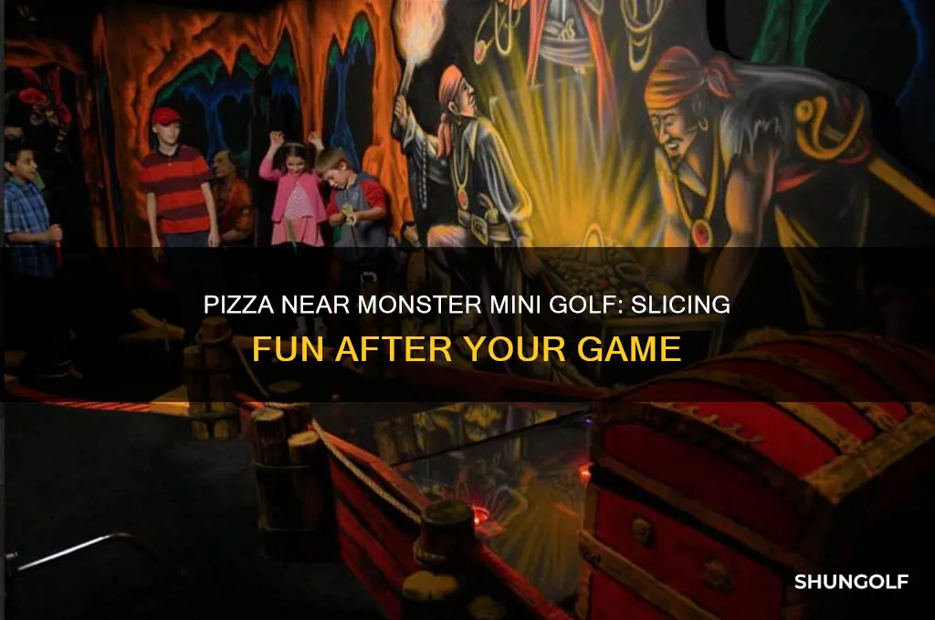 is there a pizza place near monster mini golf