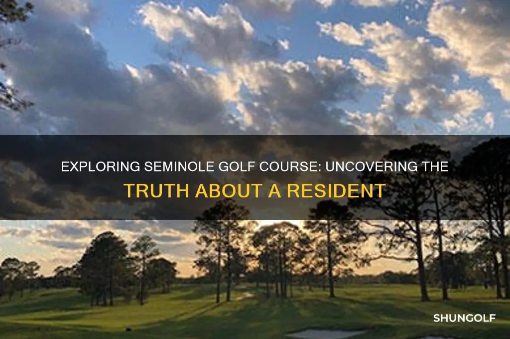 is there a resutnat at seminole golf course