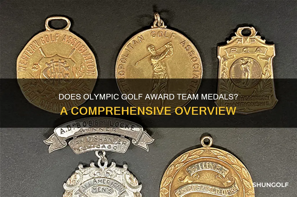is there a team medal for olympic golf