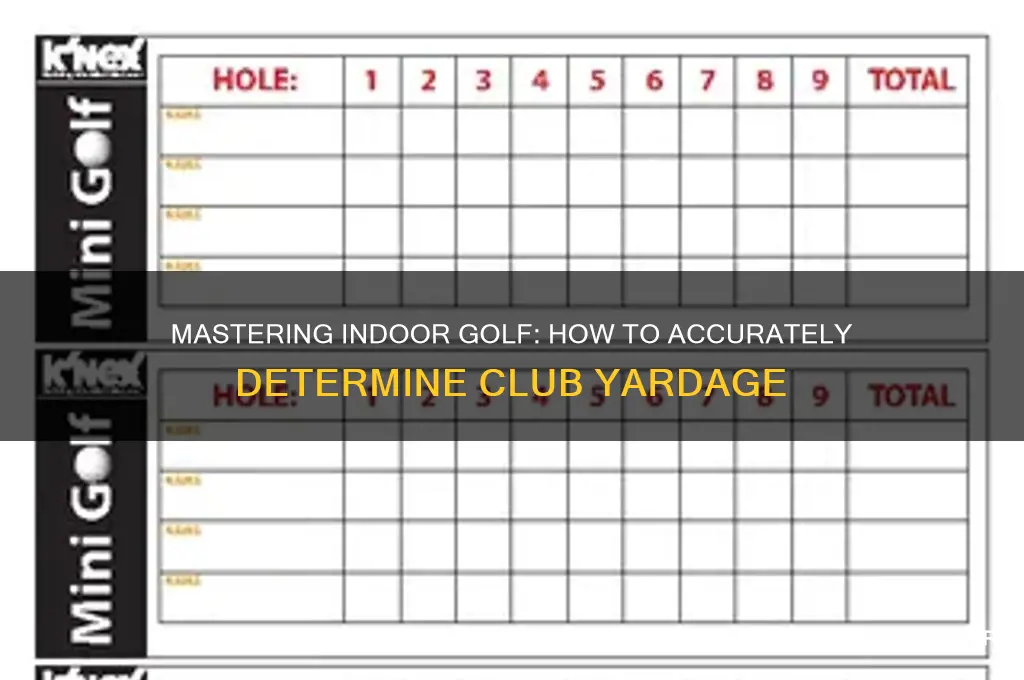 is there a way to find golf club yardage indoors