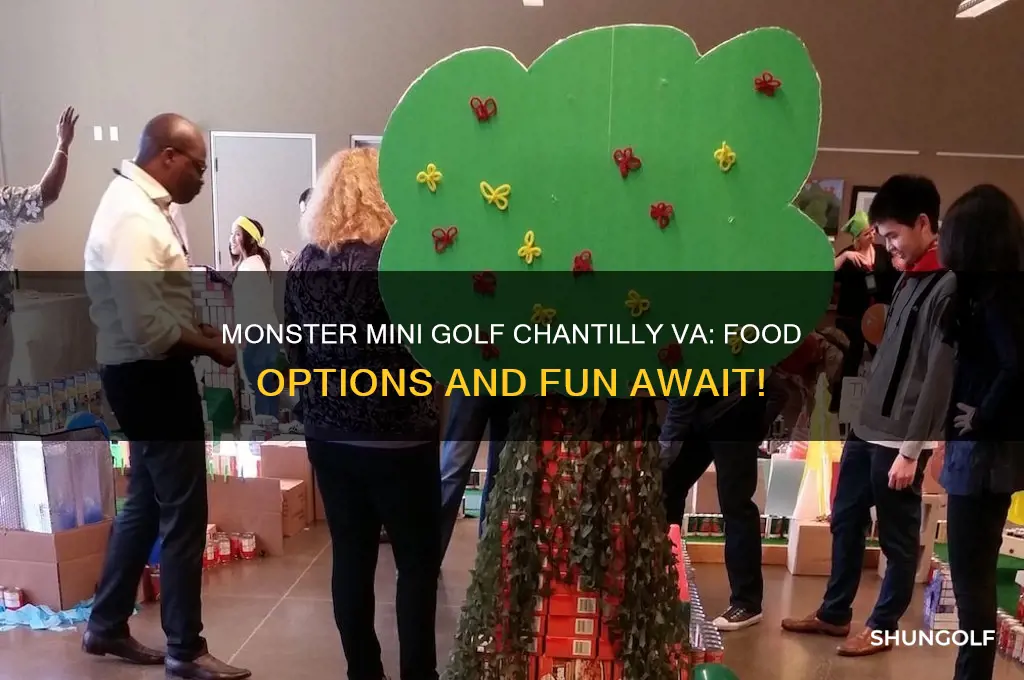 is there food at monster miniture golf in chantilly va