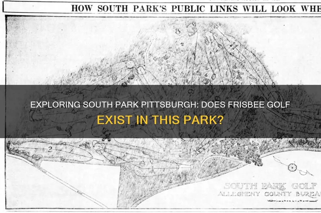 is there frisbee golf in south park pittsburgh