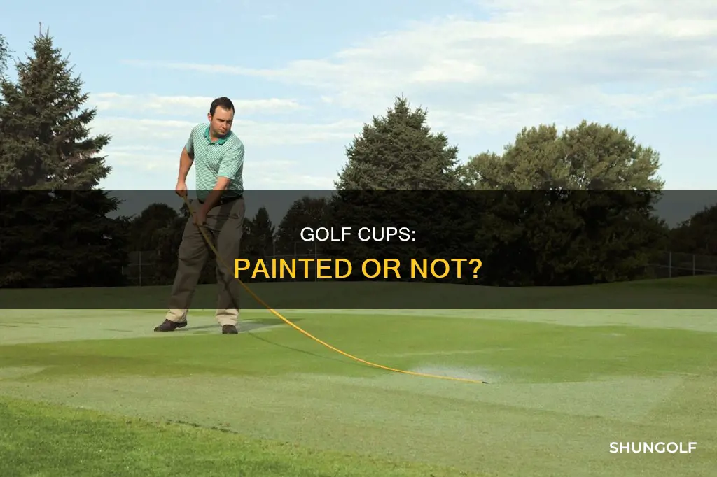 is there paint in golf cups