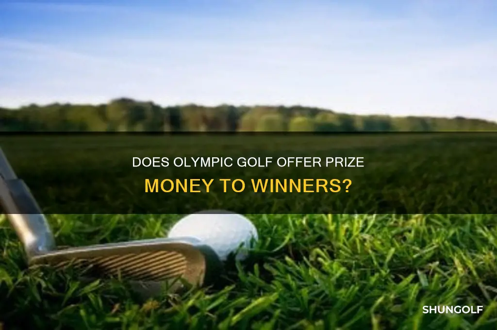 is there prize money for olympic golf