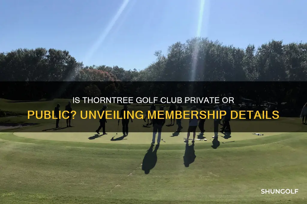 is thorntree golf club private or public
