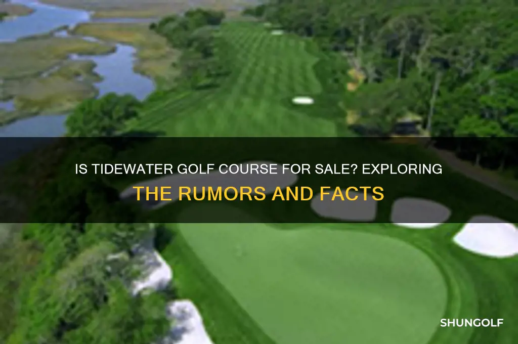 is tidewater golf course for sale