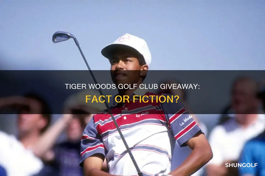 is tiger woods giving away golf clubs