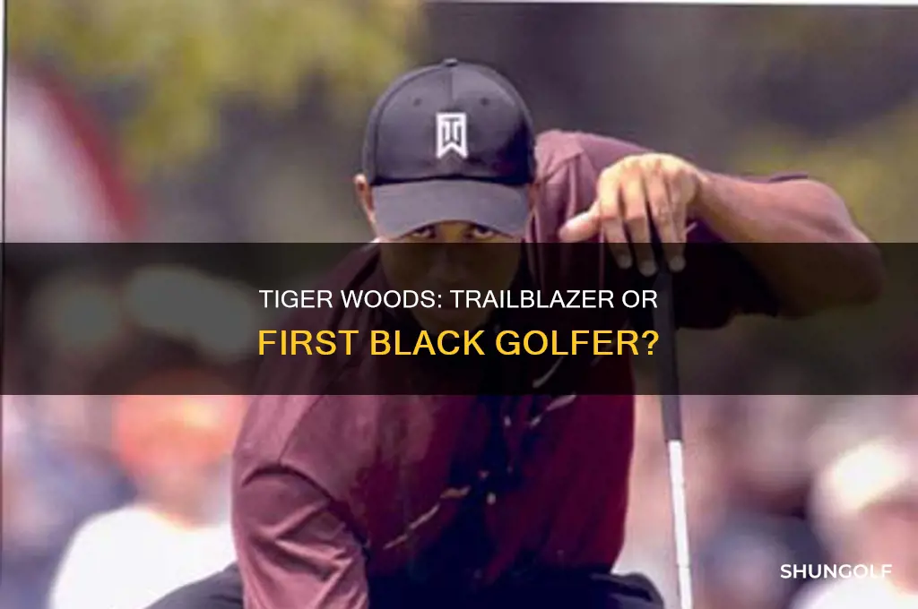 is tiger woods the first black golfer