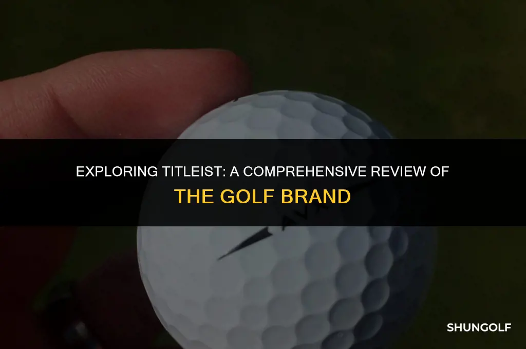 is titleist a good golf brand