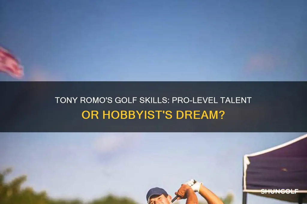 is tony romo a pro at golf