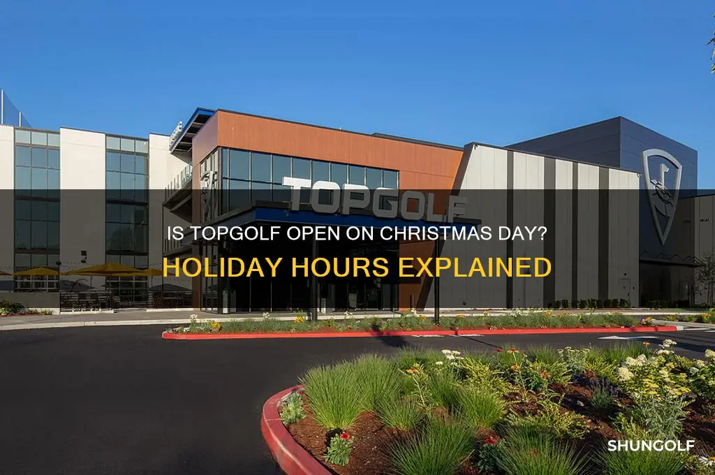 is top golf open christmas day