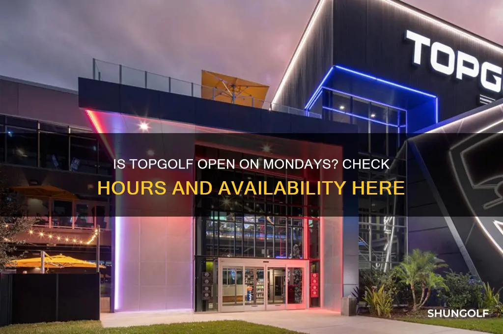 is top golf open monday