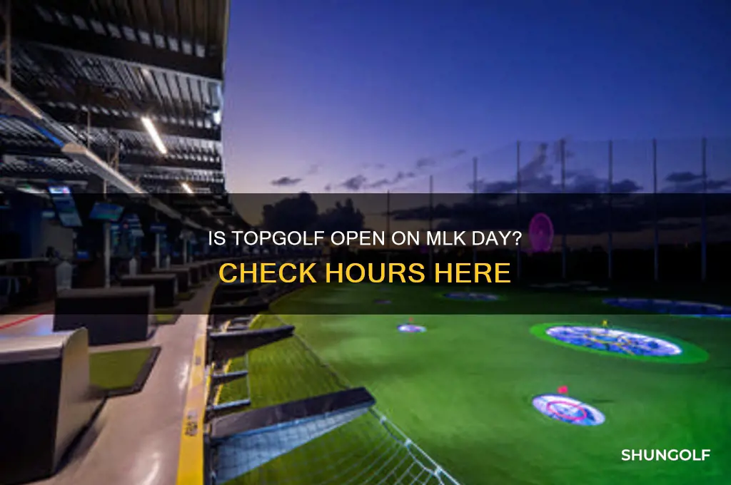 is top golf open on mlk day