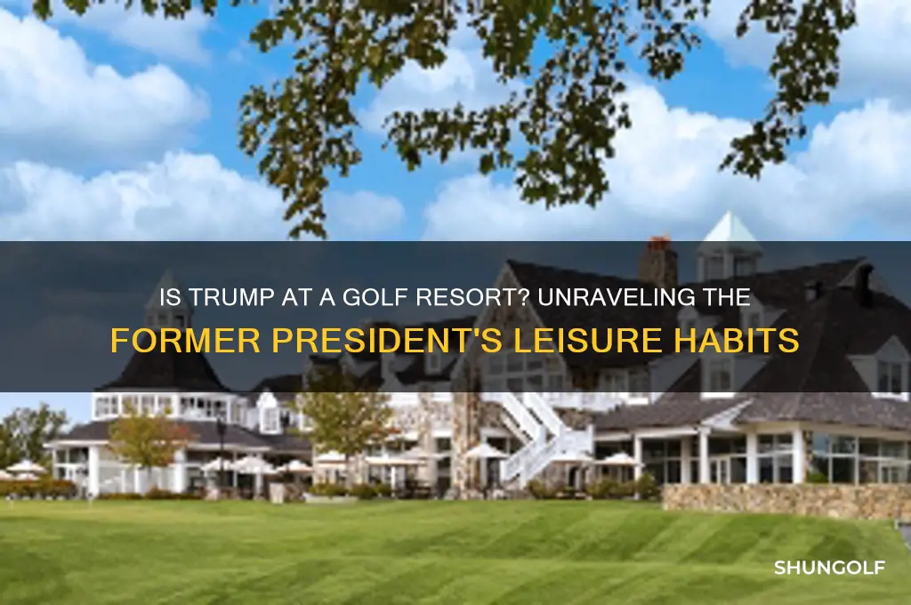 is trump at a golf resort