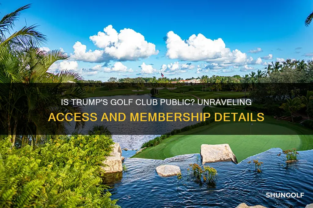 is trump golf club public
