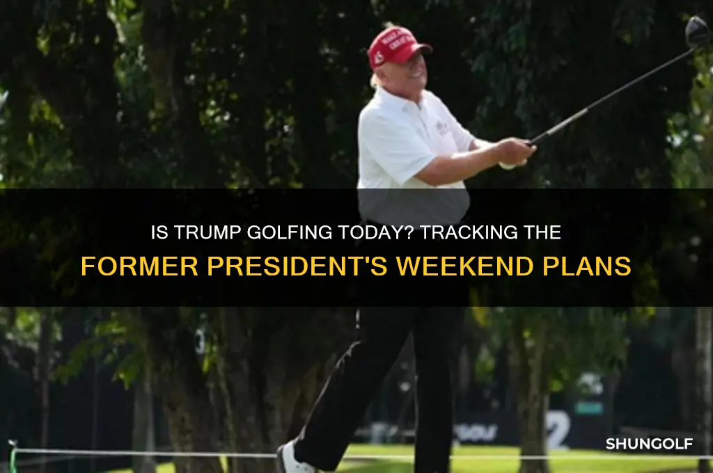 is trump golfing tiday
