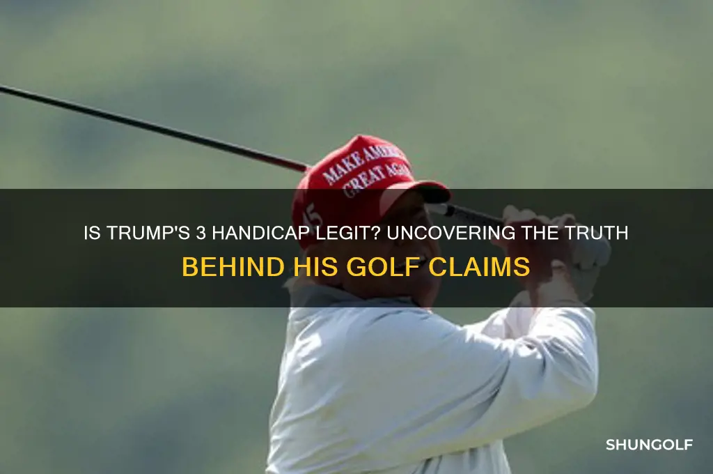 is trump really a 3 handicap golfer