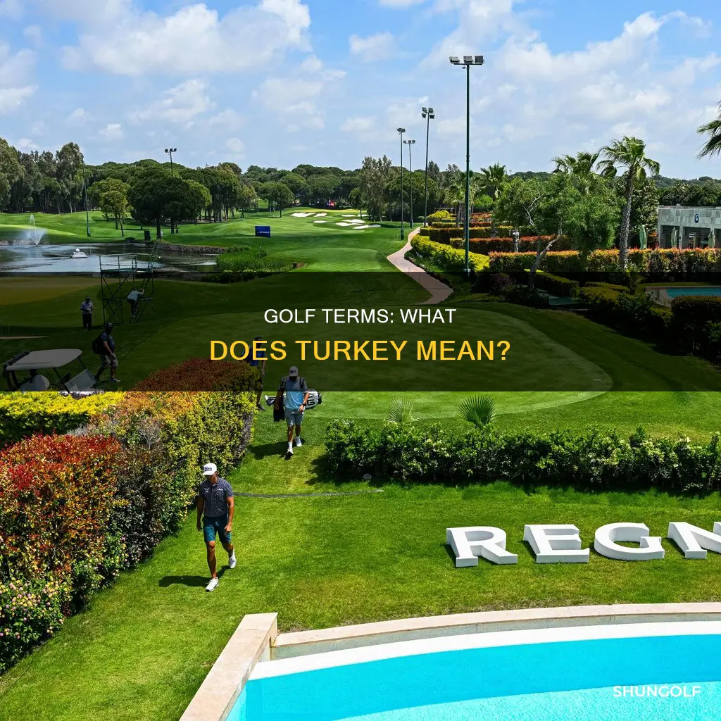 is turkey a golf term