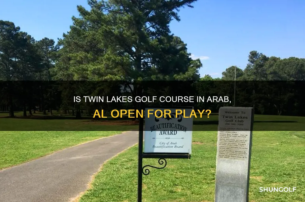 is twin lakes golf course arab al open