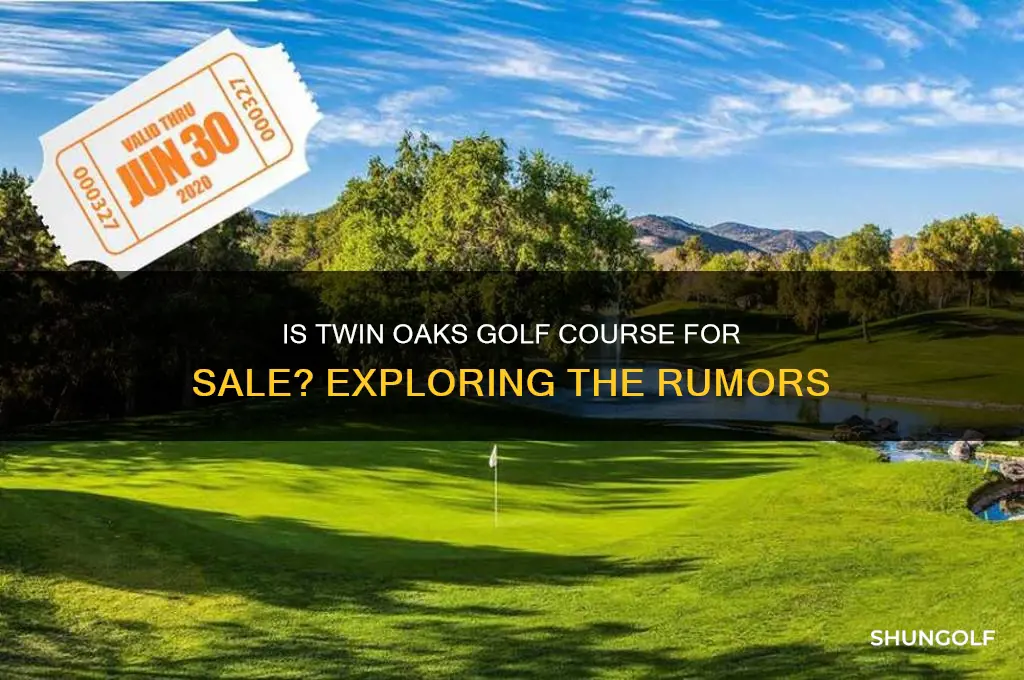 is twin oaks golf course for sale