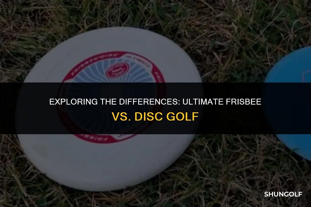 is ultimate frisbee the same as disc golf