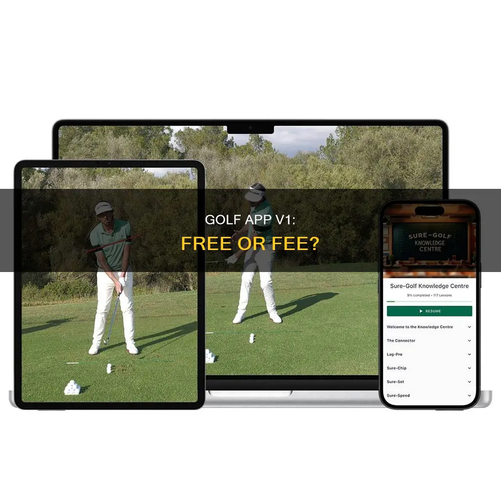 is v1 golf app free