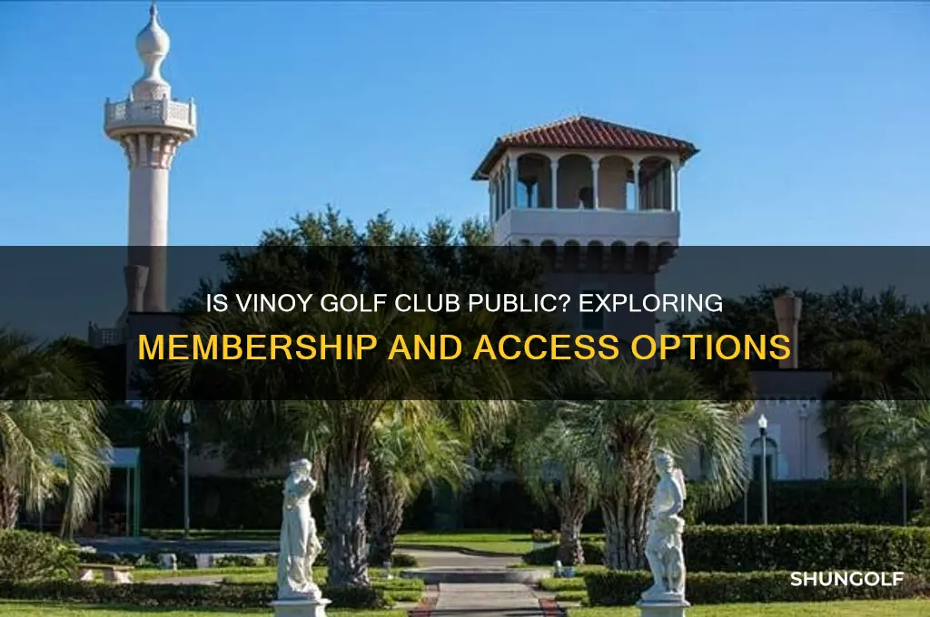 is vinoy golf club public