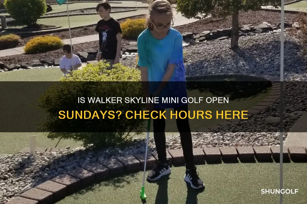 is walker skyline mini golf open on sudays