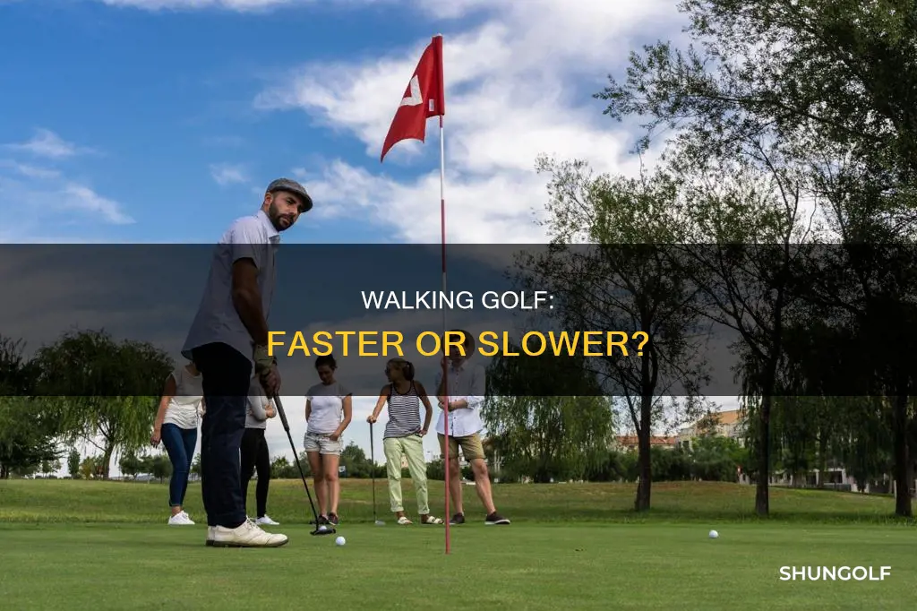 is walking golf slower