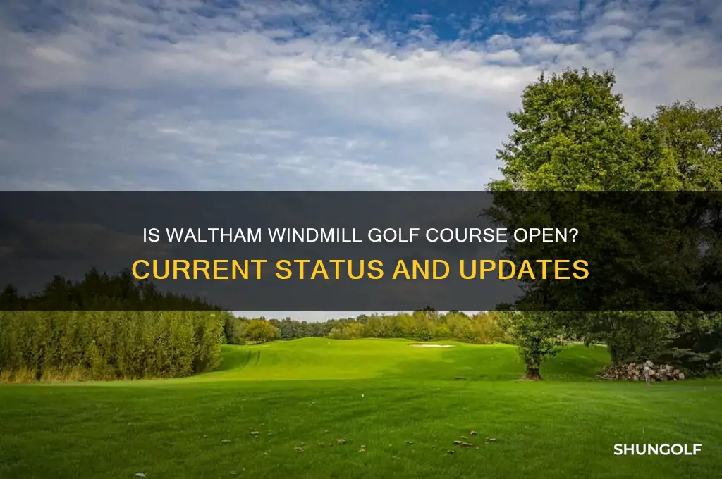 is waltham windmill golf course open