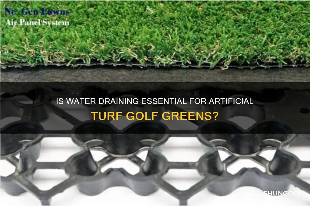 is water draining necessary for artificial turf golf green