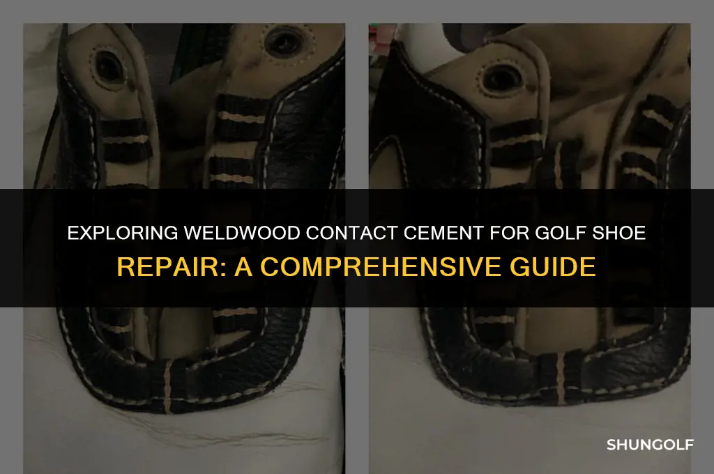 is weldwood contact cement good for golf shoe repair