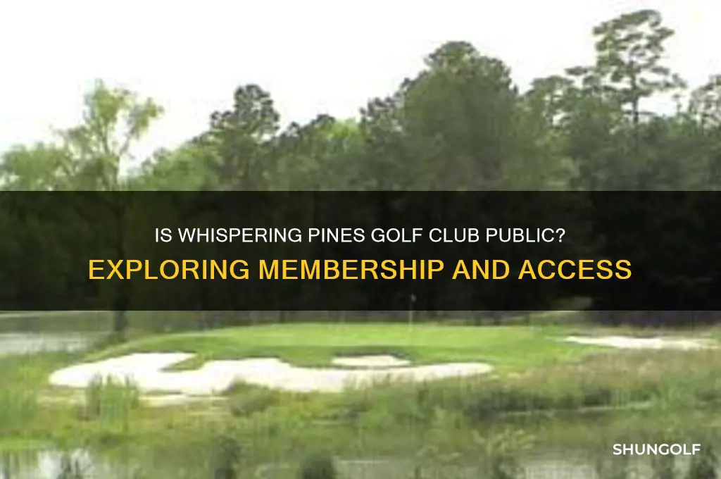 is whispering pines golf club public