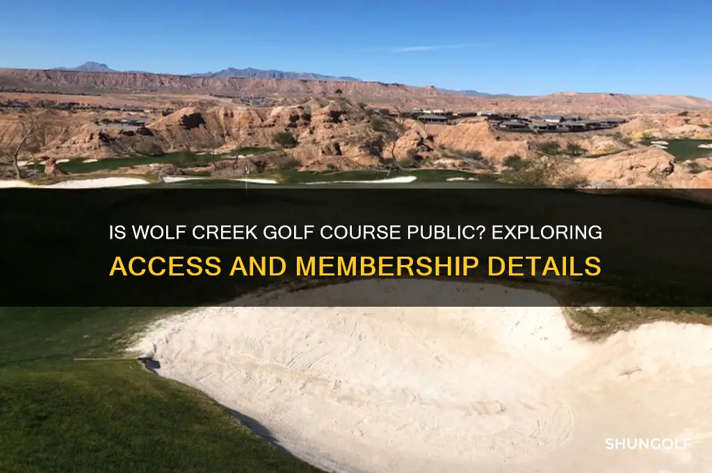 is wolf creek golf course public