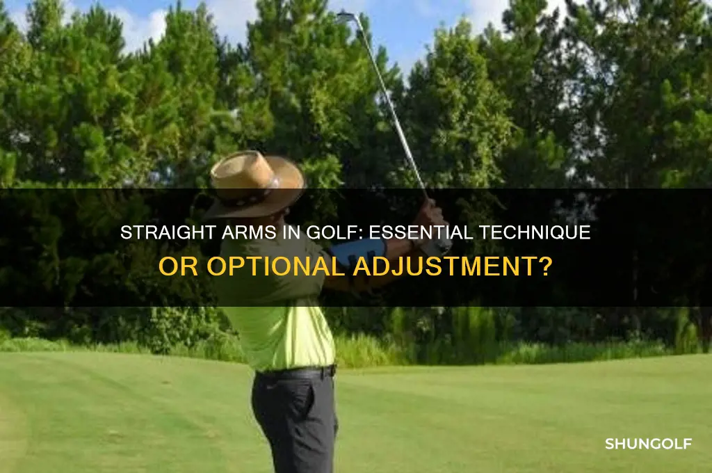is your arm need to be straight golf