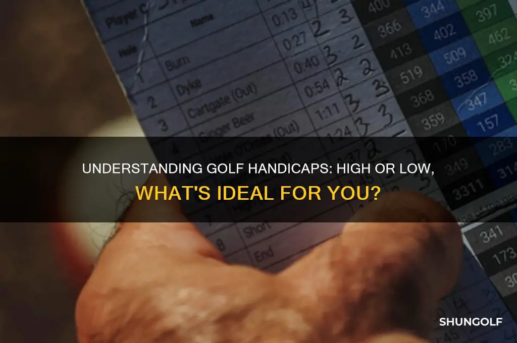 is your golf handicap suppose to be high or low
