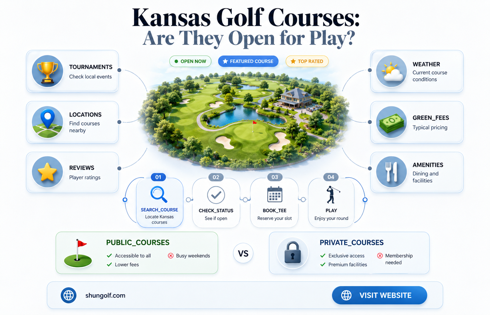 are golf courses open in kansas