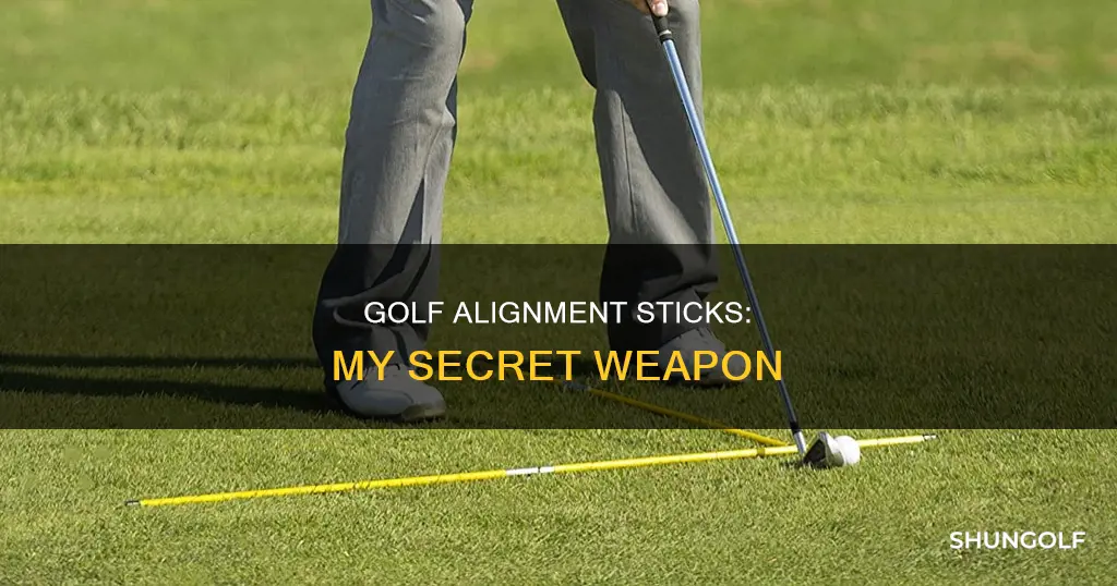 me and my golf alignment stick