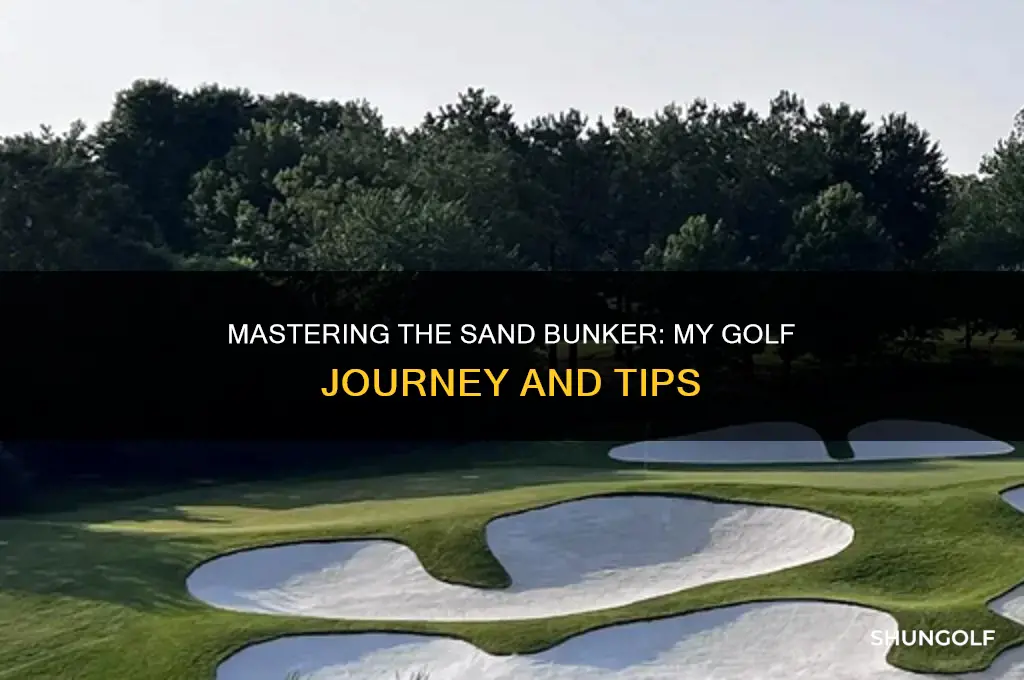me and my golf hitting out of sand bunker