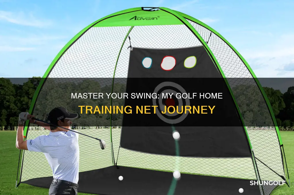 me and my golf home training net