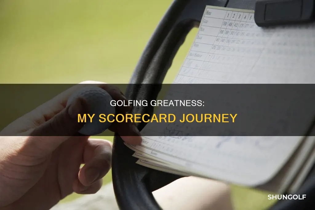 me and my golf scorecard