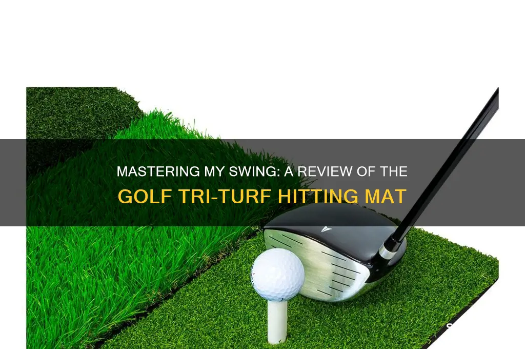 me and my golf tri-turf hitting mat