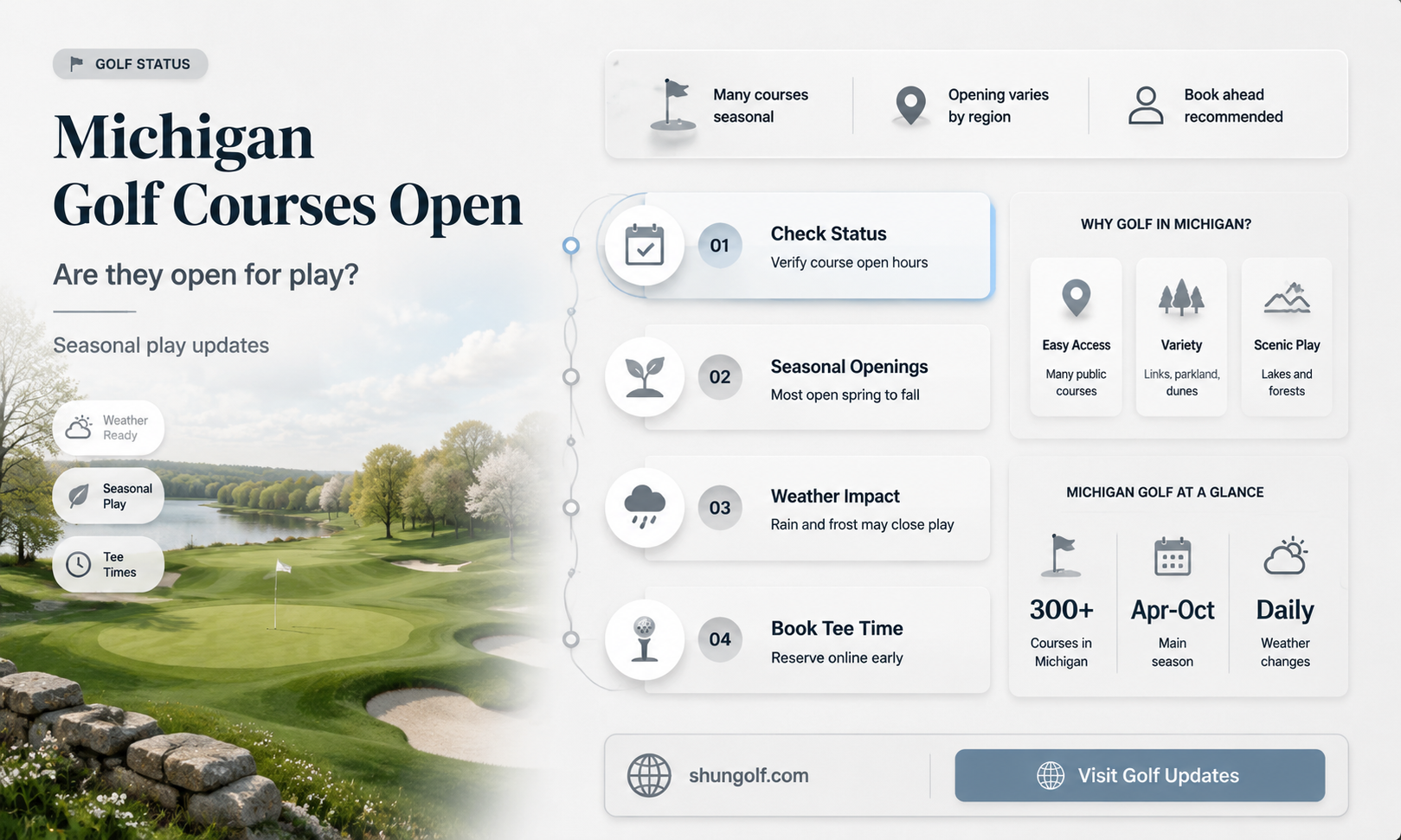 are golf courses open in the state of michigan